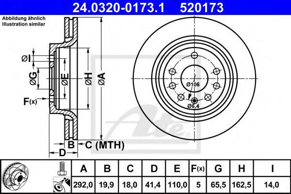 Тормозной диск ATE 24.0320-0173.1