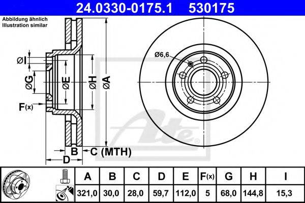 Тормозной диск ATE 24.0330-0175.1
