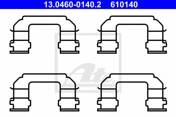 Комплектующие, колодки дискового тормоза ATE 13.0460-0140.2