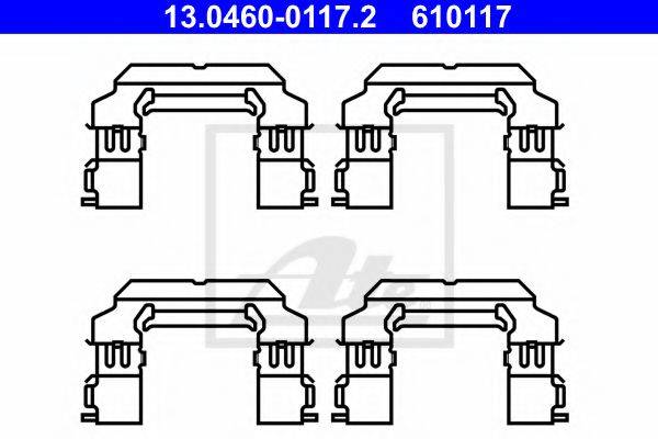 Комплектующие, колодки дискового тормоза ATE 13.0460-0117.2