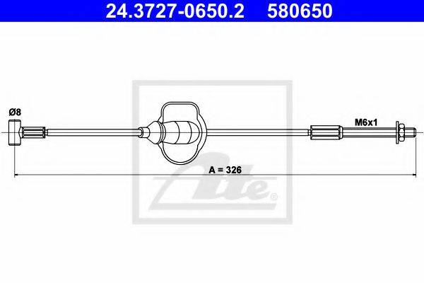 Трос, стояночная тормозная система ATE 24.3727-0650.2