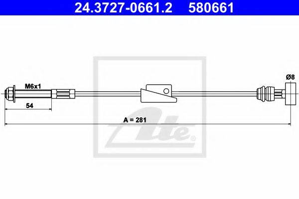 ATE 24372706612 Трос, стояночная тормозная система
