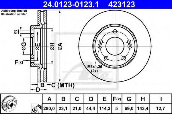 Тормозной диск ATE 24.0123-0123.1