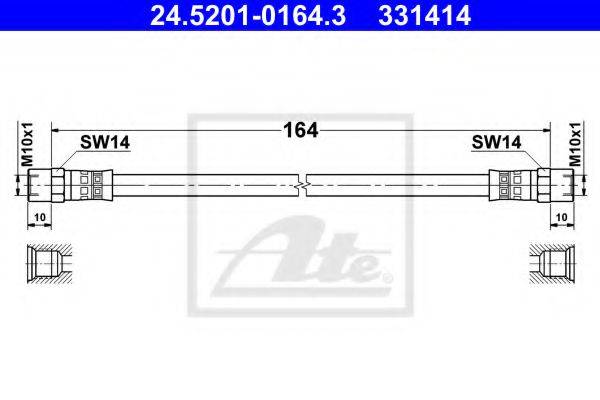 Тормозной шланг ATE 24.5201-0164.3