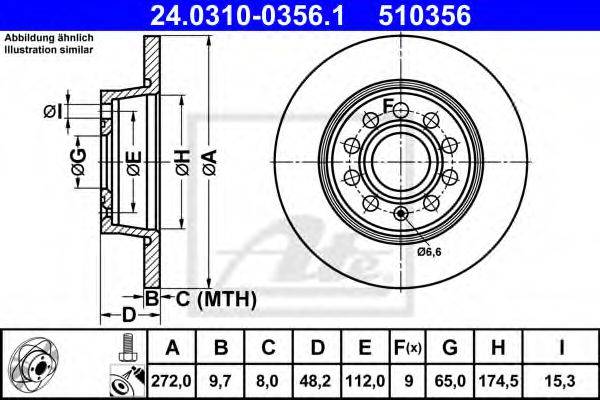 Тормозной диск ATE 24.0310-0356.1