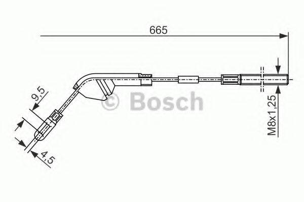 BOSCH 1987477142 Трос, стояночная тормозная система