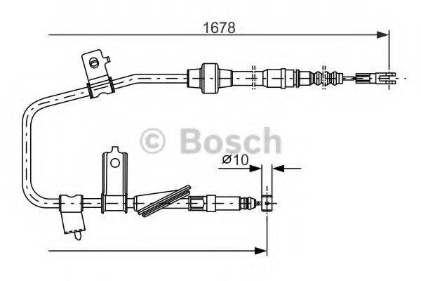 BOSCH 1987477736 Трос, стояночная тормозная система