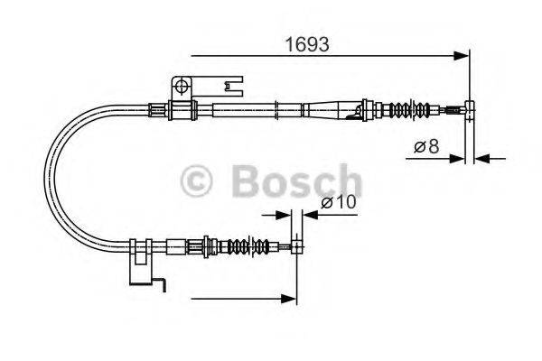 BOSCH 1987477917 Трос, стояночная тормозная система