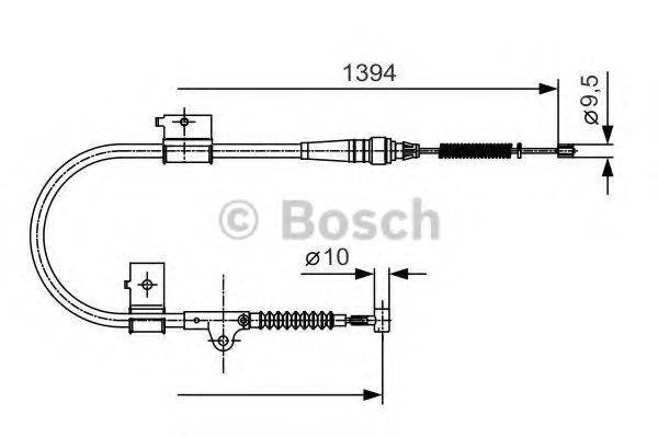 BOSCH 1987482049 Трос, стояночная тормозная система