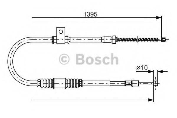 BOSCH 1987482062 Трос, стояночная тормозная система