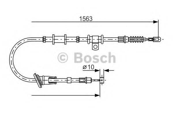 BOSCH 1987482064 Трос, стояночная тормозная система