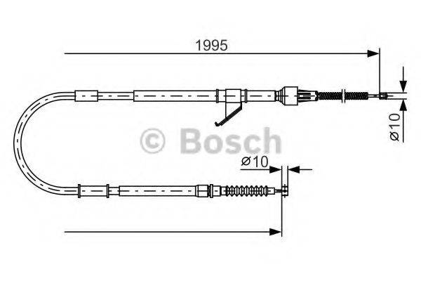 BOSCH 1987482069 Трос, стояночная тормозная система