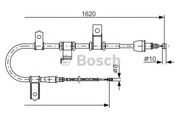 BOSCH 1987482071 Трос, стояночная тормозная система