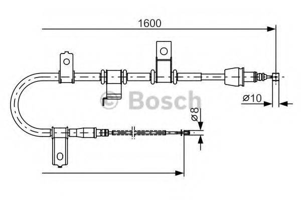 BOSCH 1987482073 Трос, стояночная тормозная система