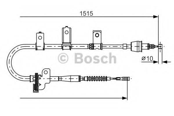 BOSCH 1987482097 Трос, стояночная тормозная система