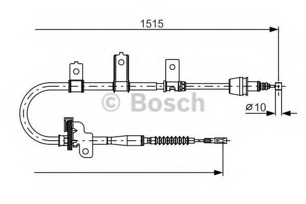 BOSCH 1987482098 Трос, стояночная тормозная система