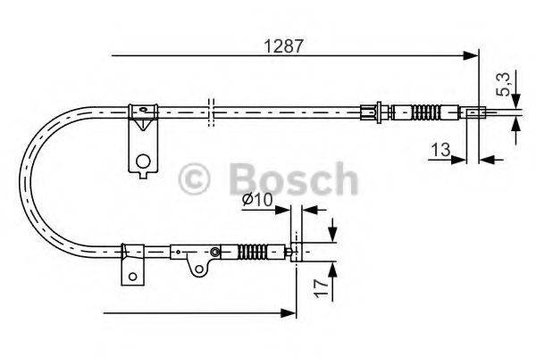 BOSCH 1987482150 Трос, стояночная тормозная система