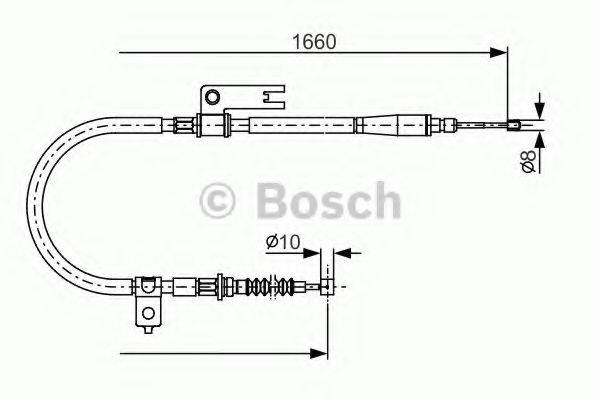 BOSCH 1987482153 Трос, стояночная тормозная система