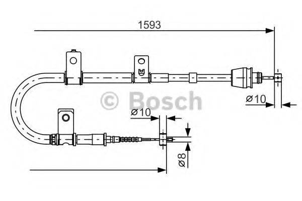 BOSCH 1987482166 Трос, стояночная тормозная система