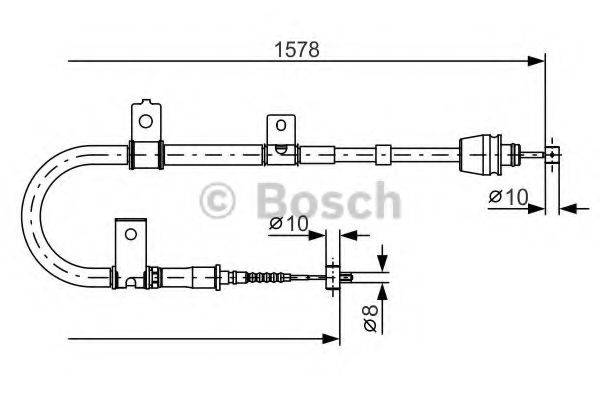BOSCH 1987482167 Трос, стояночная тормозная система