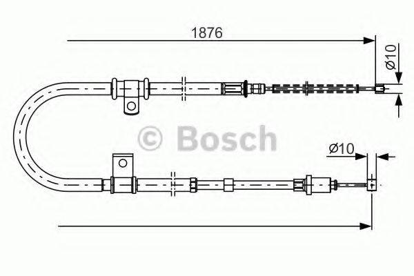 BOSCH 1987482183 Трос, стояночная тормозная система