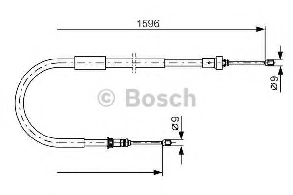 BOSCH 1987482334 Трос, стояночная тормозная система