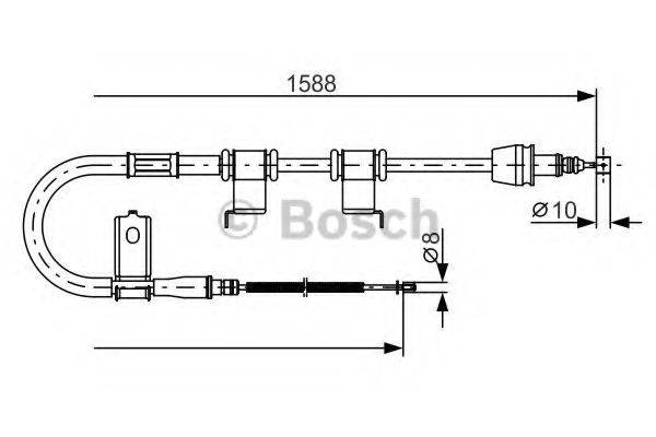 BOSCH 1987482359 Трос, стояночная тормозная система