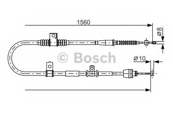 BOSCH 1987482360 Трос, стояночная тормозная система