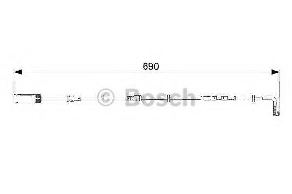 BOSCH 1987473052 Сигнализатор, износ тормозных колодок