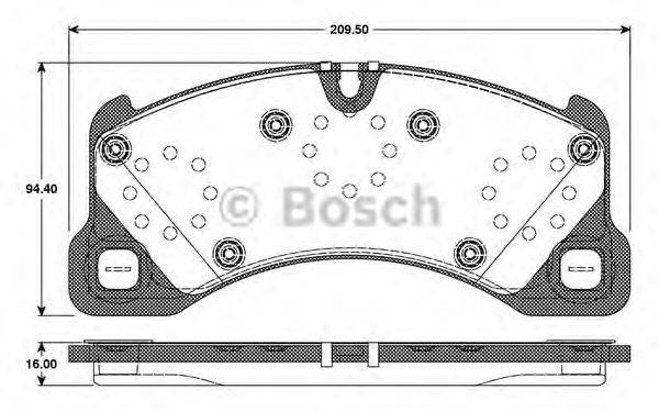 Комплект тормозных колодок, дисковый тормоз BOSCH 0 986 TB3 087