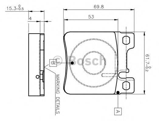 Комплект тормозных колодок, дисковый тормоз BOSCH 0 986 TB2 022
