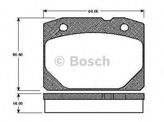 BOSCH 0986TB2063 Комплект тормозных колодок, дисковый тормоз