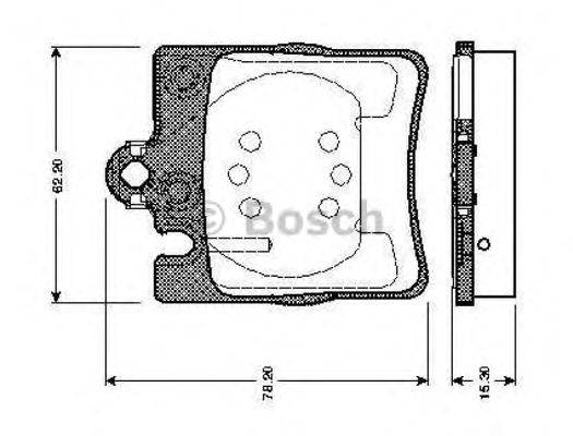 Комплект тормозных колодок, дисковый тормоз BOSCH 0 986 TB2 350