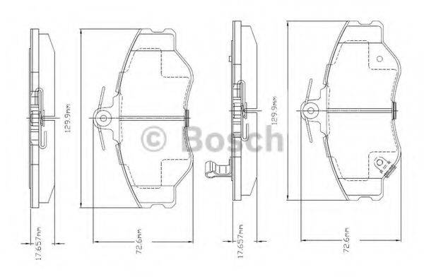 Комплект тормозных колодок, дисковый тормоз BOSCH F 03A 150 011