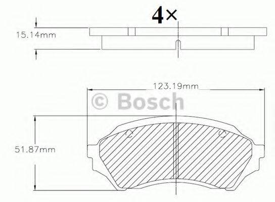 BOSCH F03B150068 Комплект тормозных колодок, дисковый тормоз