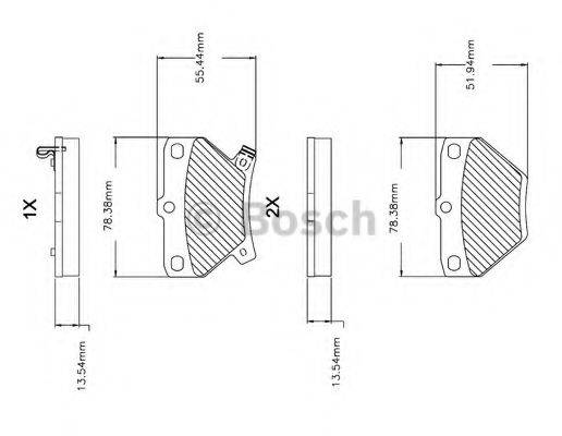 BOSCH F03B150074 Комплект тормозных колодок, дисковый тормоз