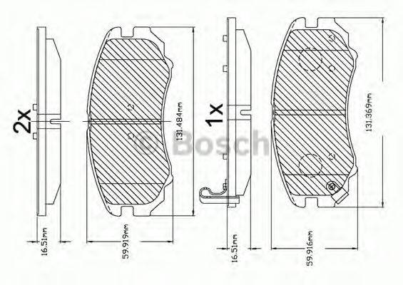BOSCH F03B150106 Комплект тормозных колодок, дисковый тормоз