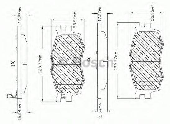 Комплект тормозных колодок, дисковый тормоз BOSCH F 03B 150 160