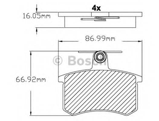 BOSCH F03B150211 Комплект тормозных колодок, дисковый тормоз