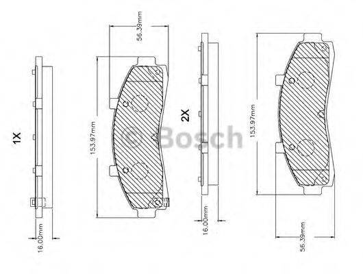 BOSCH F03B150255 Комплект тормозных колодок, дисковый тормоз