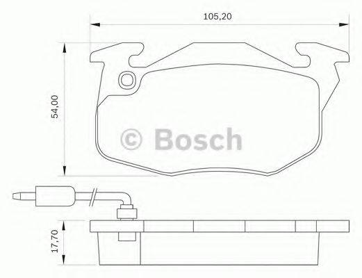 BOSCH 0986BB0052 Комплект тормозных колодок, дисковый тормоз