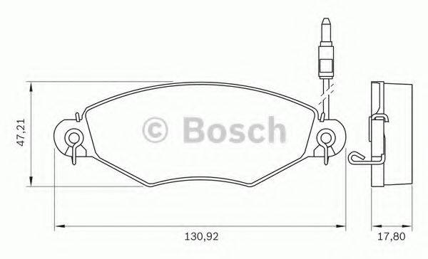 BOSCH 0986BB0101 Комплект тормозных колодок, дисковый тормоз