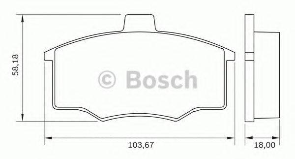Комплект тормозных колодок, дисковый тормоз BOSCH 0 986 BB0 262
