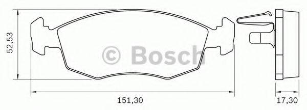 BOSCH 0986BB0280 Комплект тормозных колодок, дисковый тормоз