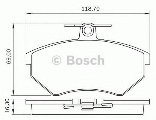 BOSCH 0986BB0289 Комплект тормозных колодок, дисковый тормоз
