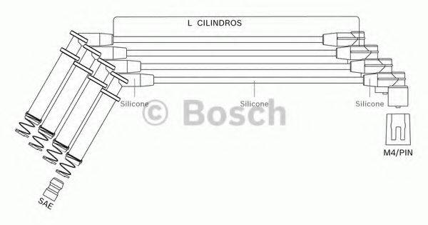 Комплект проводов зажигания BOSCH F 000 99C 012