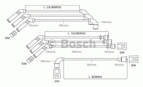 Комплект проводов зажигания BOSCH F 000 99C 113