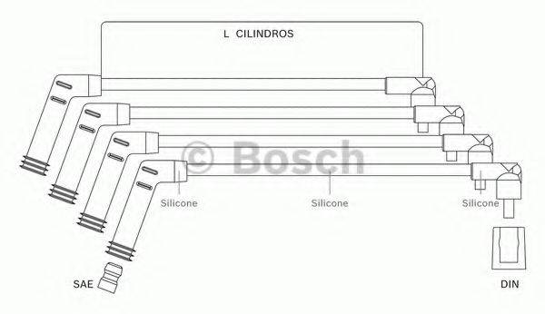 Комплект проводов зажигания BOSCH F 000 99C 117