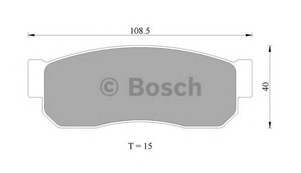Комплект тормозных колодок, дисковый тормоз BOSCH 0 986 505 334