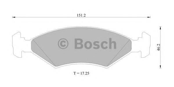 Комплект тормозных колодок, дисковый тормоз BOSCH 0 986 505 616